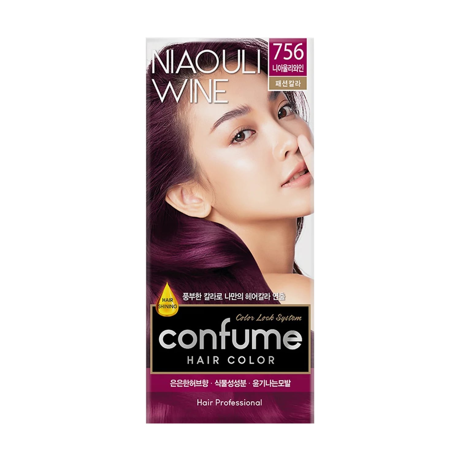 Фарба для волосся Welcos Confume Hair Color 756 Niaouli Wine, 120 г