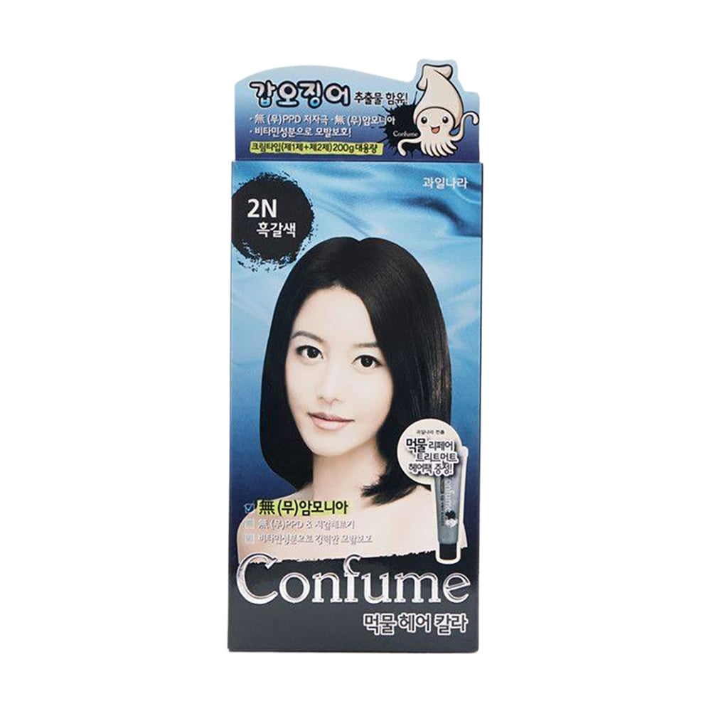 Фарба для волосся Welcos Confume Squid Ink Hair Color 2N Black Brown, 240 г